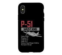Custodia per iPhone X/XS Aereo da caccia americano P51 Mustang della seconda guerra