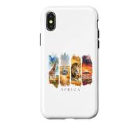 Custodia per iPhone X/XS Africa Giraffe, Leoni e Savana - Vacanze Africa