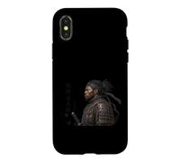 Custodia per iPhone X/XS Afro American Samurai Black History Month African Roots