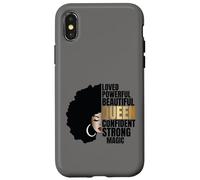 Custodia per iPhone X/XS Afro Potente Black Queen Melanina Magia Storia Nera