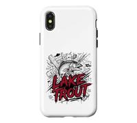 Custodia per iPhone X/XS Aggressivo Lago Trota Grande pesca Laghi Deep Strike