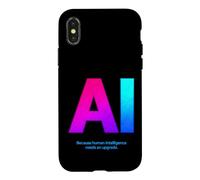 Custodia per iPhone X/XS AI sarcastica che dice perché l'intelligenza umana ha bisogno di un aggiornamento