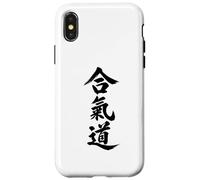 Custodia per iPhone X/XS Aikido Kanji Personaggi Arte Marziale Giapponese