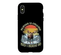 Custodia per iPhone X/XS Alaska sta chiamando e io alce andare retrò vintage
