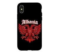 Custodia per iPhone X/XS Albania: L'aquila Bicipite Albanese, Simbolo Patriottico