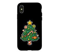 Custodia per iPhone X/XS Albero di Natale Candy con stella