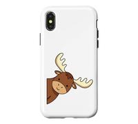 Custodia per iPhone X/XS Alce dell'Alaska cervo carino divertente animale dell'Alaska