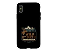 Custodia per iPhone X/XS Alce, zampa d'orso dell'Alaska Wilderness Pride, ultima frontiera