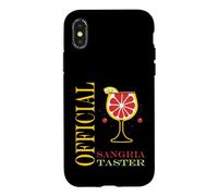 Custodia per iPhone X/XS Alcohol Official Sangria taster Funny Drink Sangria