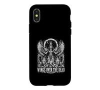 Custodia per iPhone X/XS Ali sopra la dea egizia morta Anubis