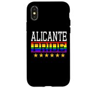 Custodia per iPhone X/XS Alicante Spagna Pride Gay Lesbiche Queer LGBT Bandiera Arcobaleno