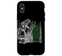 Custodia per iPhone X/XS Alice dietro il sipario