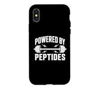 Custodia per iPhone X/XS Alimentato da Peptidi Stack Fitness Biohacker Gym Science Bro