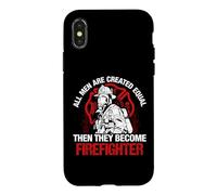 Custodia per iPhone X/XS All Men They Become Firefighter Funny Fireman Firefighters