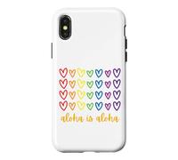 Custodia per iPhone X/XS Aloha Love Gay Pride Mese Isole Hawaii