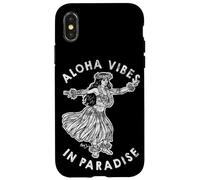 Custodia per iPhone X/XS Aloha Vibes in Paradise Hula Hawaii Vintage Style