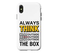 Custodia per iPhone X/XS Always Think Outside the Box Illustration Graphic Designs