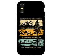 Custodia per iPhone X/XS Alzo gli occhi alle montagne Salmo 121 Christian