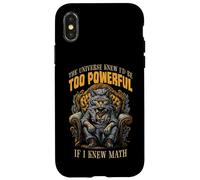 Custodia per iPhone X/XS Amante della matematica dei gatti Divertente Felino Mob Boss Matematica E Algebra