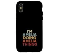 Custodia per iPhone X/XS Amelia Name Amelia Personalized Name First Given
