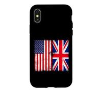 Custodia per iPhone X/XS American Citizen British Root Illustration Graphic Designs
