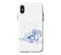 Custodia per iPhone X/XS American Shepherd Immersione subacquea Immersione Oceano Cane Scuba Diver