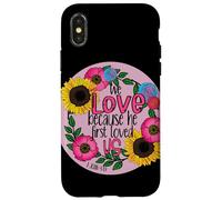 Custodia per iPhone X/XS Amiamo perché ci ha amati per la prima volta, Scrittura biblica cristiana