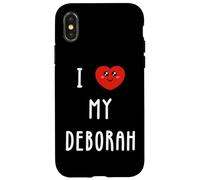 Custodia per iPhone X/XS Amo Deborah Nome Divertente