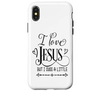 Custodia per iPhone X/XS Amo Gesù, ma maledico un piccolo Dio religioso