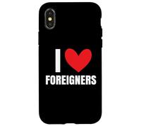 Custodia per iPhone X/XS Amo gli stranieri immigrati Diritti umani Xenofobia diversa