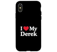 Custodia per iPhone X/XS Amo il mio Derek Love Derek