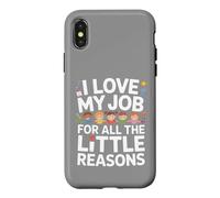 Custodia per iPhone X/XS Amo il mio lavoro per tutte le piccole ragioni