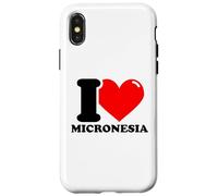 Custodia per iPhone X/XS Amo la Micronesia