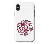 Custodia per iPhone X/XS Amore e Basilico Italian Love Basilico Food Lover