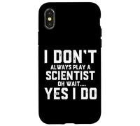 Custodia per iPhone X/XS Analisi dei dati di ricerca scientifica del costume divertente dello scienziato