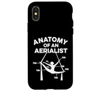 Custodia per iPhone X/XS Anatomia di un Aerialista Divertente Circo Aereale Dolore Design