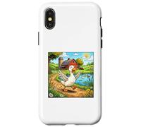 Custodia per iPhone X/XS Anatra Happy Farm