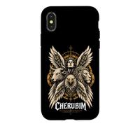 Custodia per iPhone X/XS Angelo Biblico Cherubino Ezechiele Quattro Volti Arte