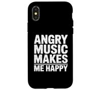 Custodia per iPhone X/XS ANGRY MUSIC MAKES ME HAPPY