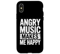 Custodia per iPhone X/XS ANGRY MUSIC MAKES ME HAPPY