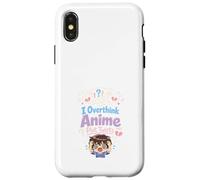 Custodia per iPhone X/XS Anime Ansia Pensare troppo Weeb Kawaii Overthinker Merch
