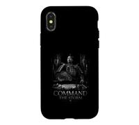 Custodia per iPhone X/XS Antico signore della guerra samurai comanda la tempesta