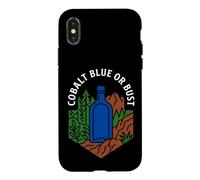 Custodia per iPhone X/XS Antique Bottle Hunting Cobalt Blue Or Bust Hobby