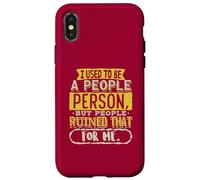 Custodia per iPhone X/XS Antisociale Non Un Popolo Persona Socialmente Selettivo Introverso