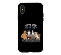 Custodia per iPhone X/XS Appassionato di Yappy Hour At The Cafe amante dei cani