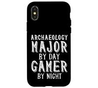 Custodia per iPhone X/XS Archaeology Major By Day Gamer By Night Archaeologist Gamer