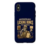 Custodia per iPhone X/XS Archeologia Leccare Ossa per Scienza Scheletro Campo