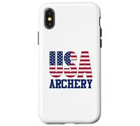 Custodia per iPhone X/XS Archery Sports Fan American Flag