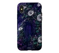 Custodia per iPhone X/XS Arco Moonflower nel giardino di mezzanotte