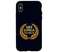 Custodia per iPhone X/XS Ars Longa Vita Brevis Filosofia latina Laurel